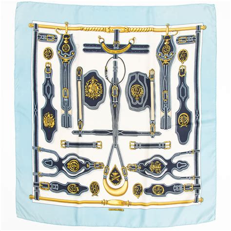 harnais des presidents hermes anni|Hermes Harnais des Presidents by M F Heron Silk Scarf .